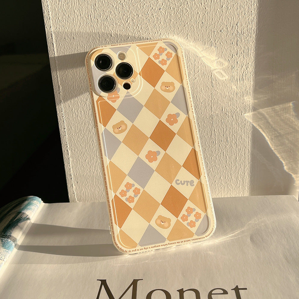 Luxury Laser Soft Phone Case INS Fashion Geometric Rhombus Grid Cover Luxury Laser Soft Phone Case INS Fashion Geometric Rhombus Grid Cover